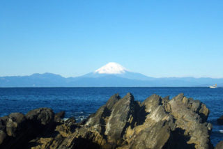 城ヶ島から見る富士山